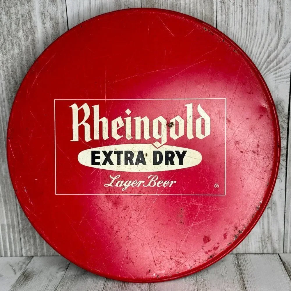 Vintage Rheingold Extra Dry Lager Beer Tray Metal Liebman Breweries NY